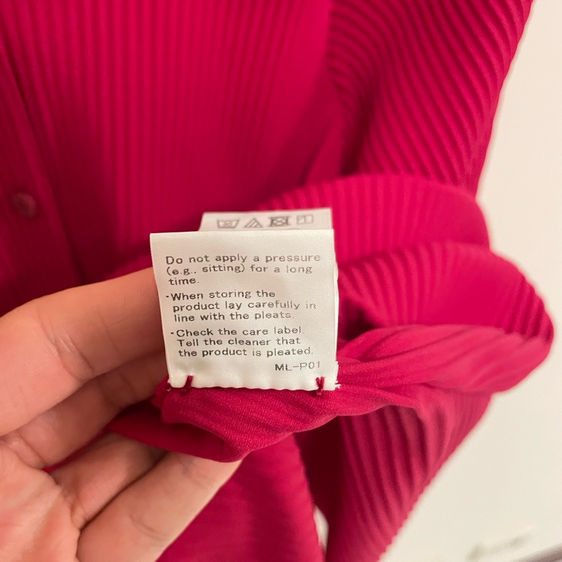 ▪️富貴選物FUGUEI▪️三宅一生主線ME 寬版摺子桃紅色襯衫外套-17