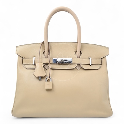 [Pre-owned] Hermes Birkin 30 Swift Stamp Square M Beige