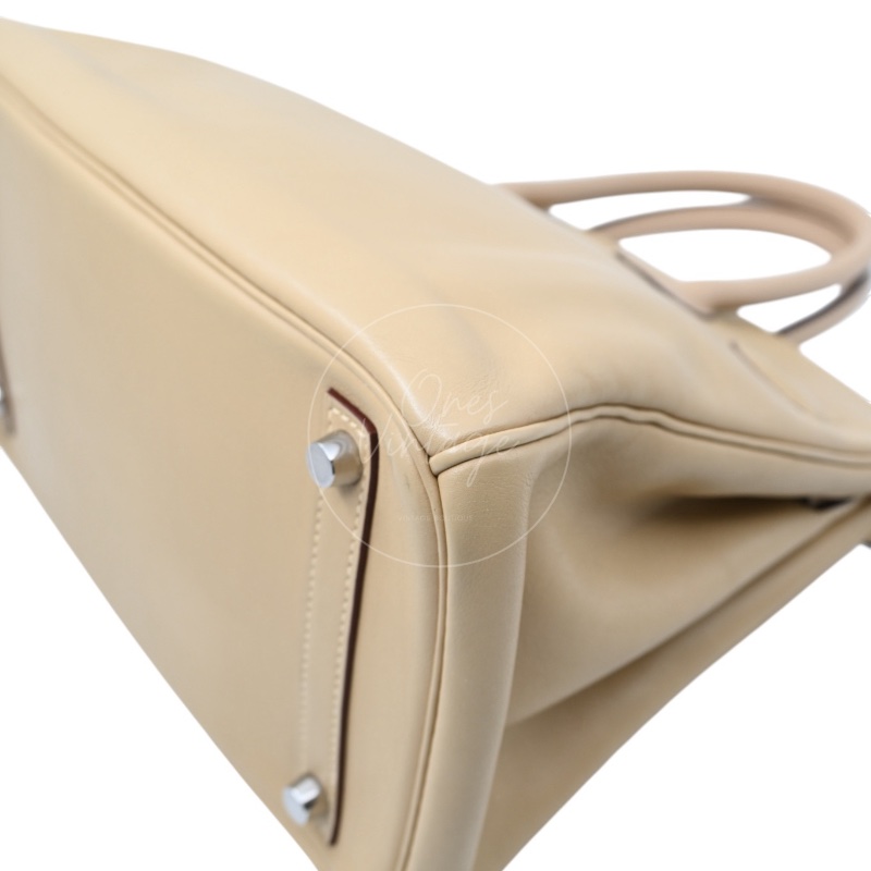 [Pre-owned] Hermes Birkin 30 Swift Stamp Square M Beige-9