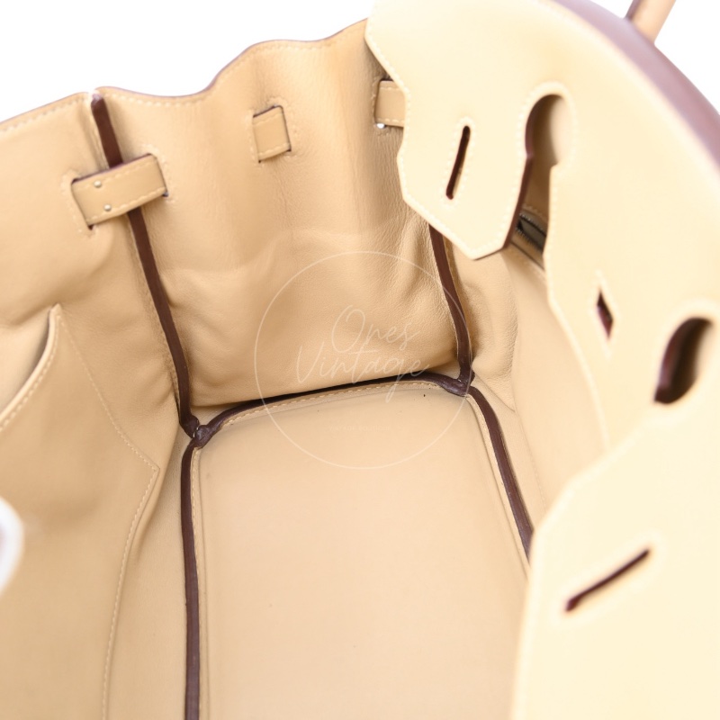 [Pre-owned] Hermes Birkin 30 Swift Stamp Square M Beige-18