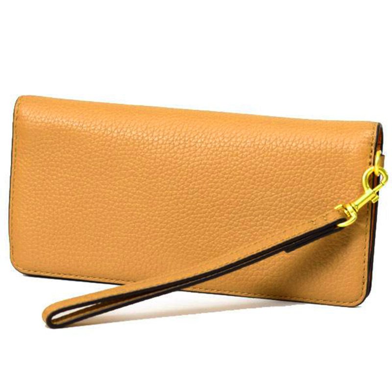 【TORY BURCH】雙TLOGO皮革長夾-焦糖-1