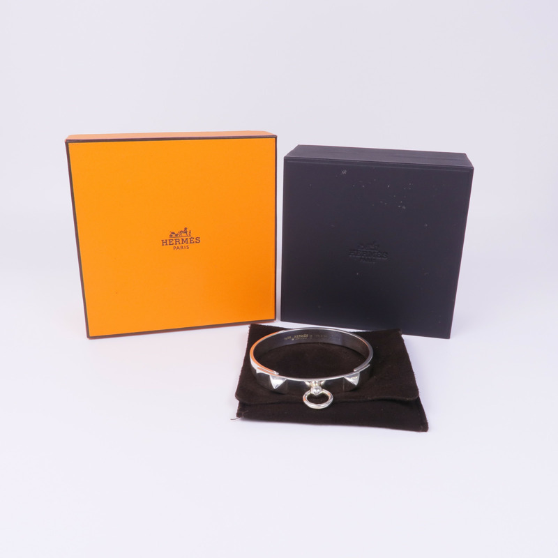 HERMES 925純銀Collier De Chien手鐲-11