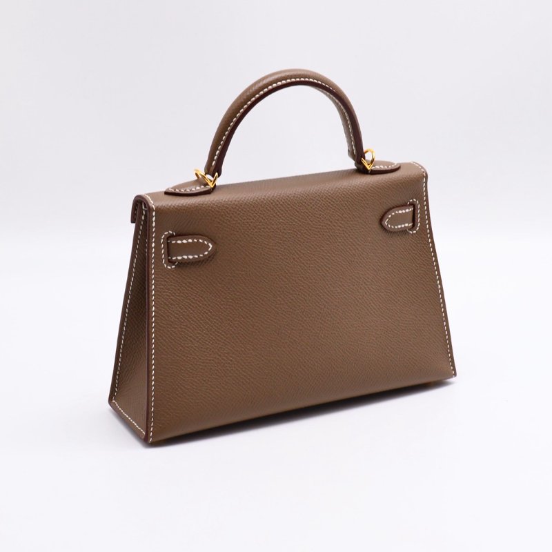 HERMES Mini kelly ll - 灰金 U-1