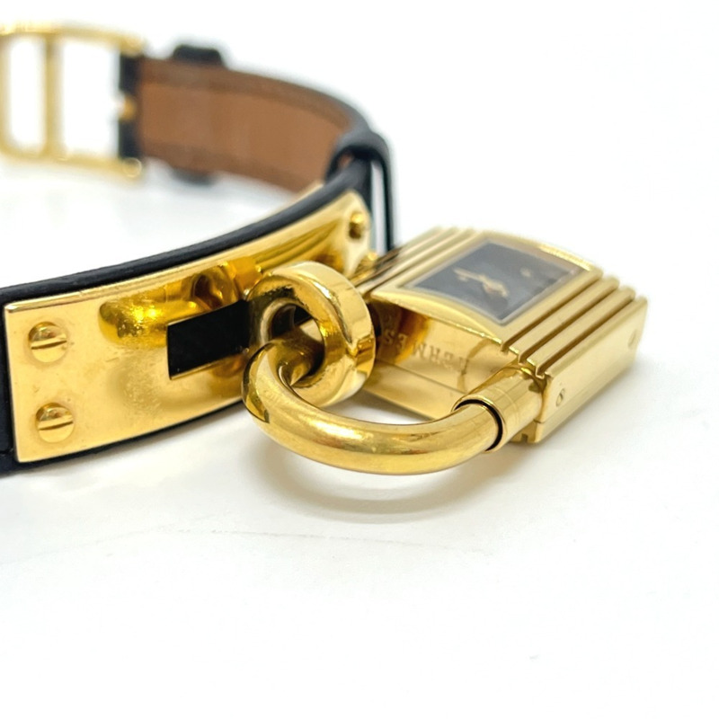 愛馬仕 Kelly 石英金屬女士腕錶,金色-7