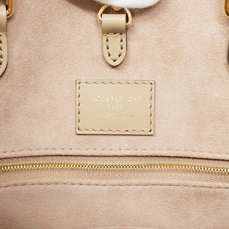 路易威登 Monogram Empreinte 雙色 On-the-Go MM 手提包 M45494 Tourtrell Creme 2-Way 女士-4