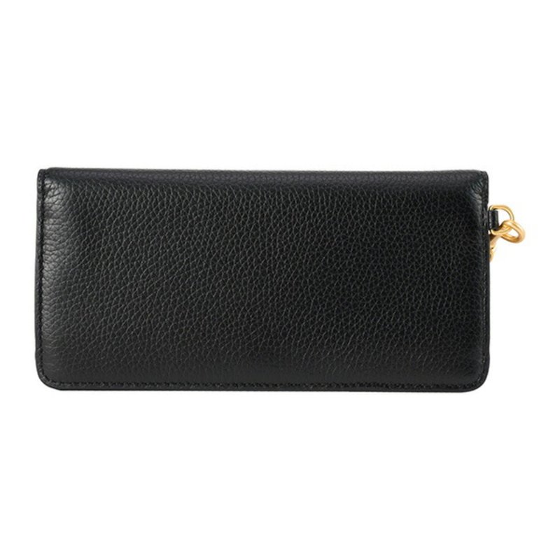 【TORY BURCH】雙T-LOGO皮革長夾-黑色-1