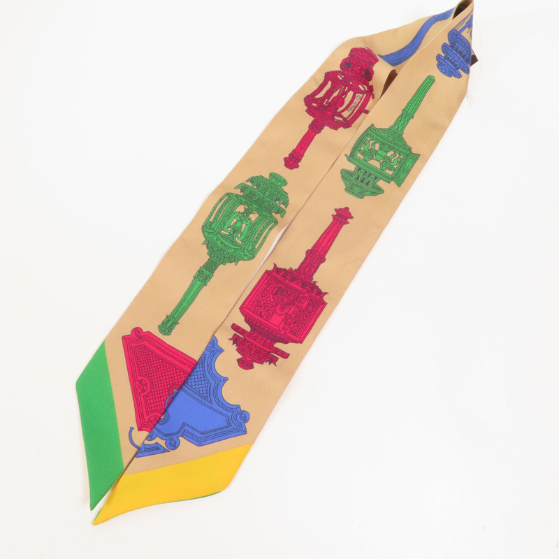 HERMES 絲質Twilly絲巾-4