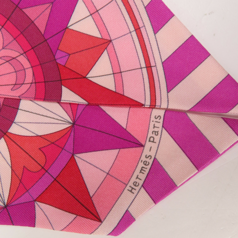 HERMES 絲質Twilly絲巾-3