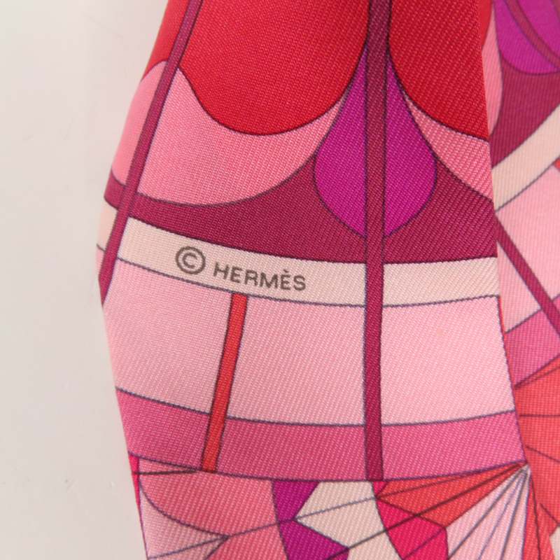 HERMES 絲質Twilly絲巾-6