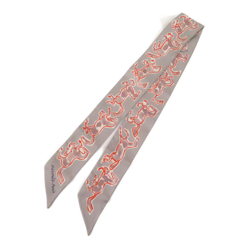 HERMES 絲質Twilly絲巾-1