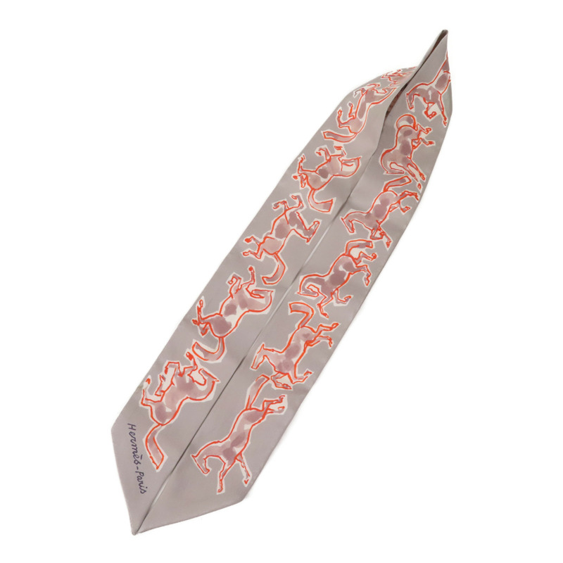 HERMES 絲質Twilly絲巾-3