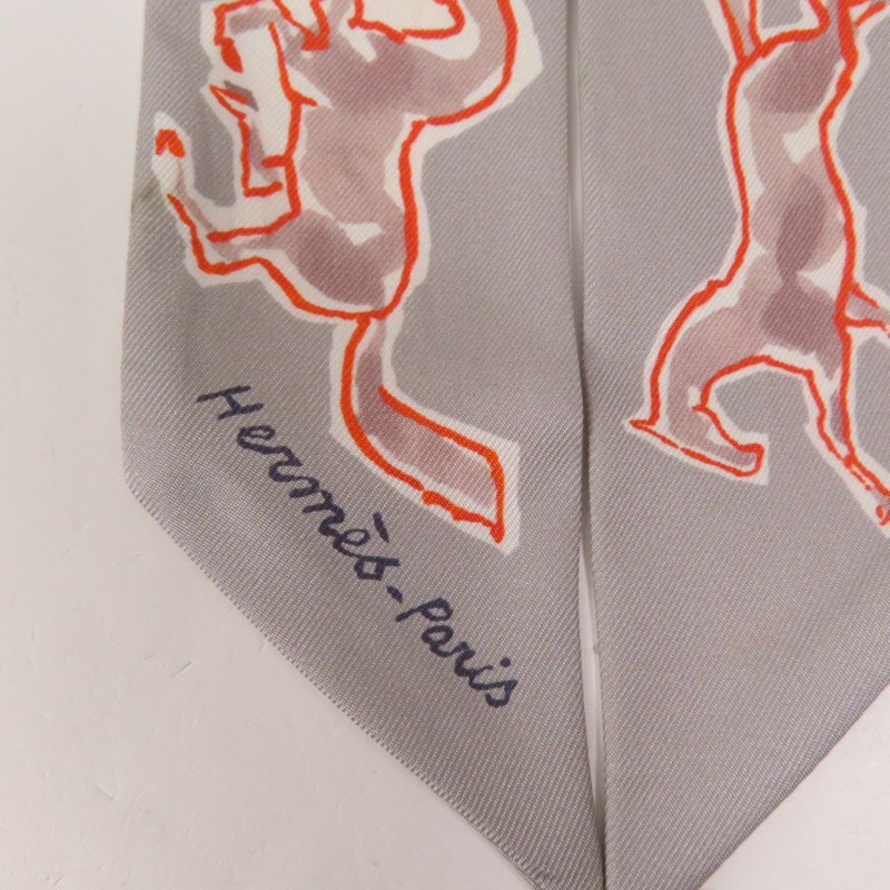 HERMES 絲質Twilly絲巾-4