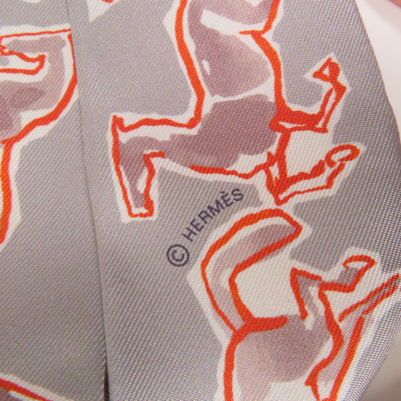 HERMES 絲質Twilly絲巾-6