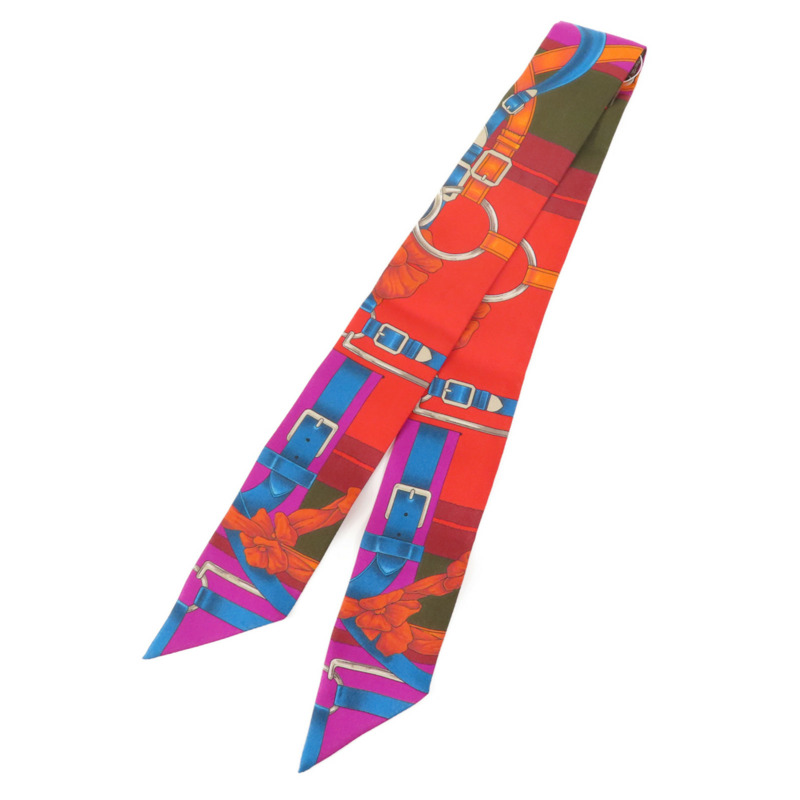 HERMES 絲質Twilly絲巾-1