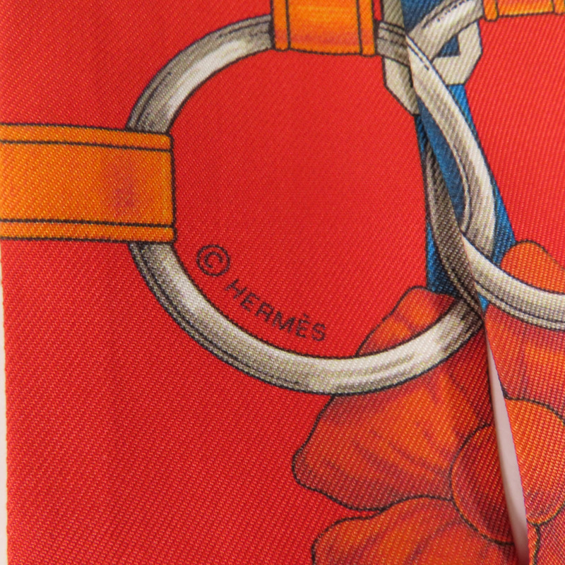HERMES 絲質Twilly絲巾-5
