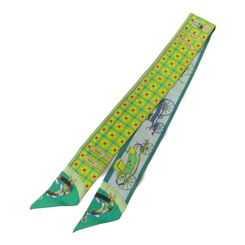 HERMES 絲質Twilly絲巾-1