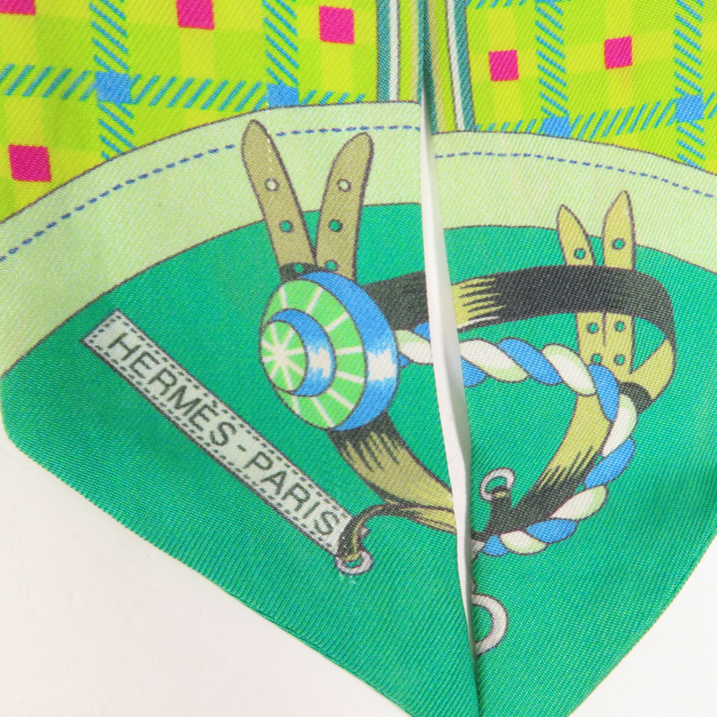 HERMES 絲質Twilly絲巾-3