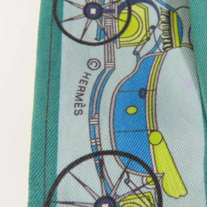 HERMES 絲質Twilly絲巾-5