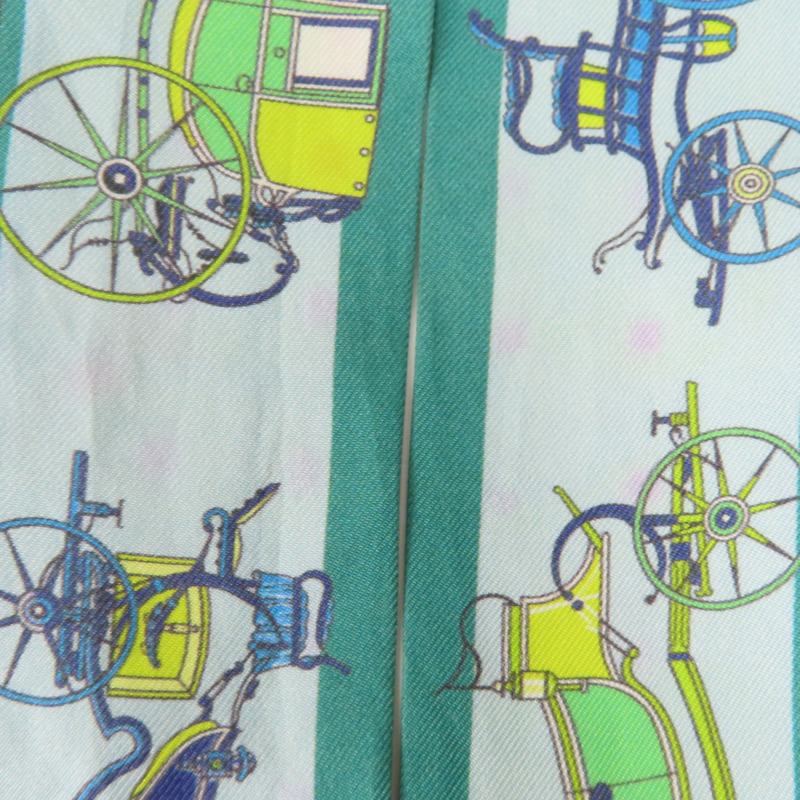 HERMES 絲質Twilly絲巾-6