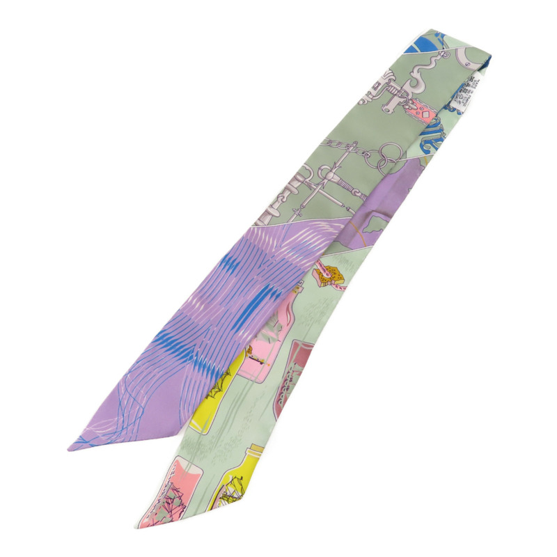 HERMES 絲質Twilly絲巾-1