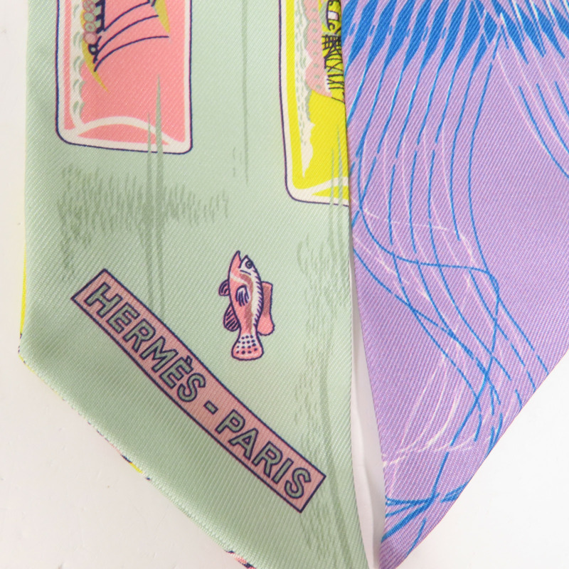 HERMES 絲質Twilly絲巾-3