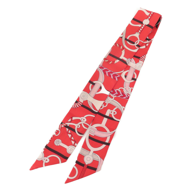 HERMES 絲質Twilly絲巾-1