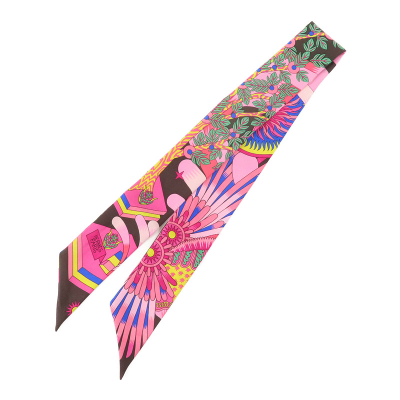HERMES 絲質Twilly絲巾-0