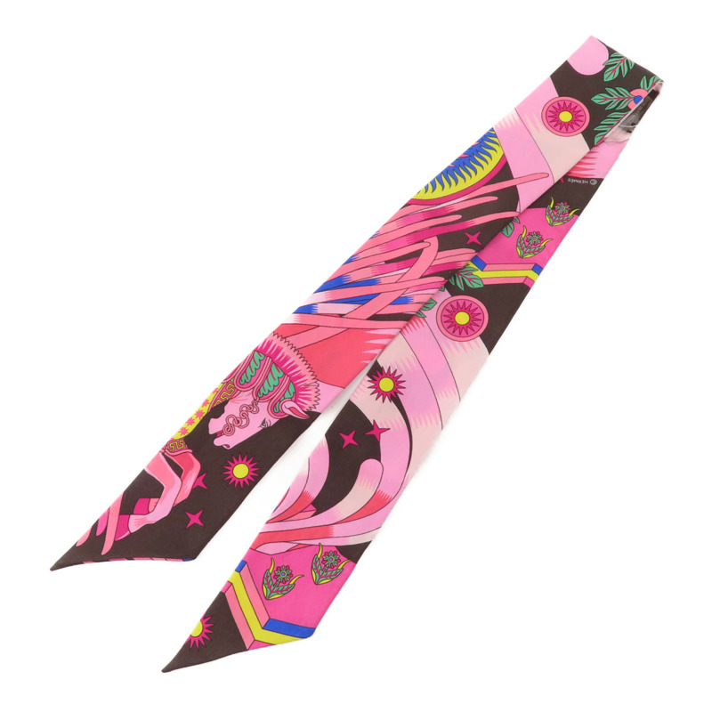 HERMES 絲質Twilly絲巾-1