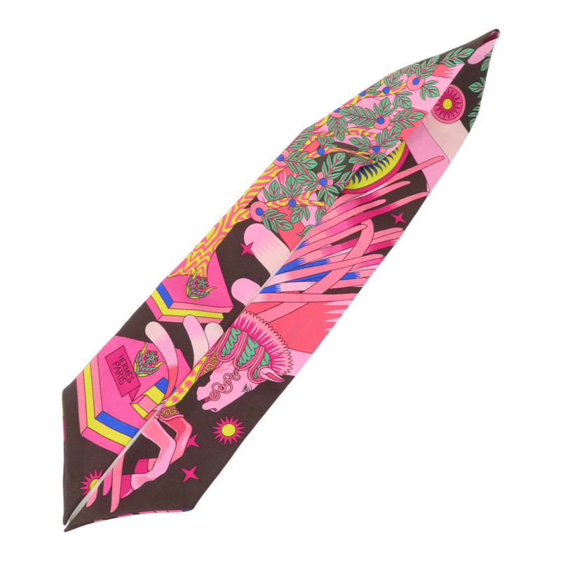 HERMES 絲質Twilly絲巾-2