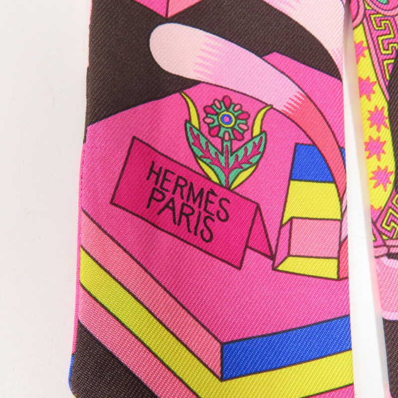HERMES 絲質Twilly絲巾-3