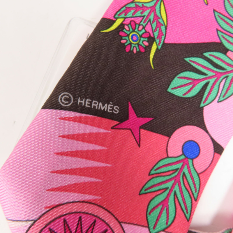 HERMES 絲質Twilly絲巾-5