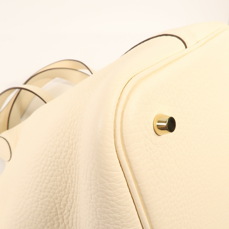 HERMES Clemence皮革Picotin MM金扣手挽袋Nata-5