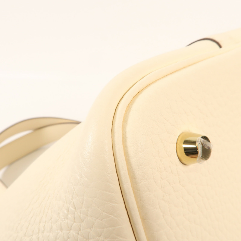 HERMES Clemence皮革Picotin MM金扣手挽袋Nata-7