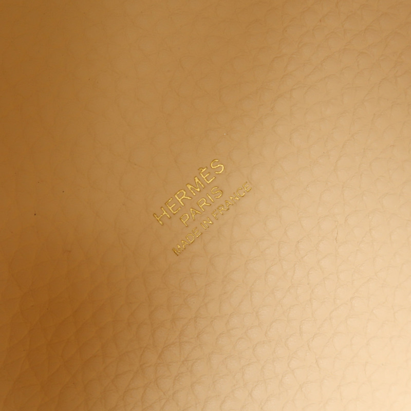 HERMES Clemence皮革Picotin MM金扣手挽袋Nata-11