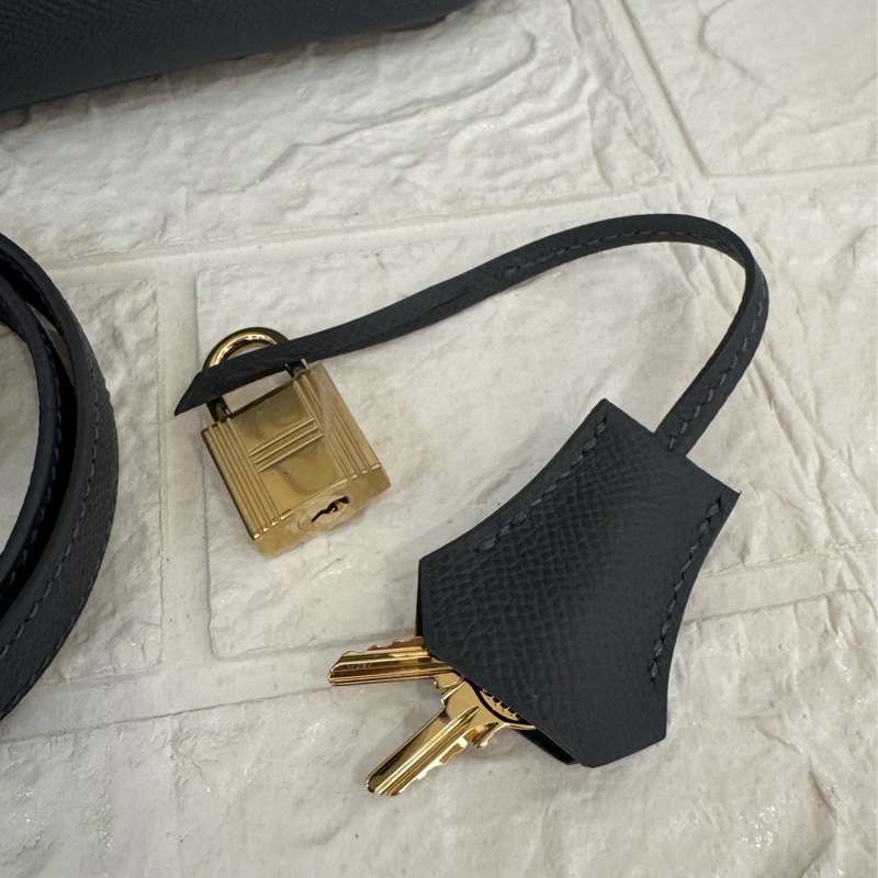 Hermes85石板灰金釦bolide25-24