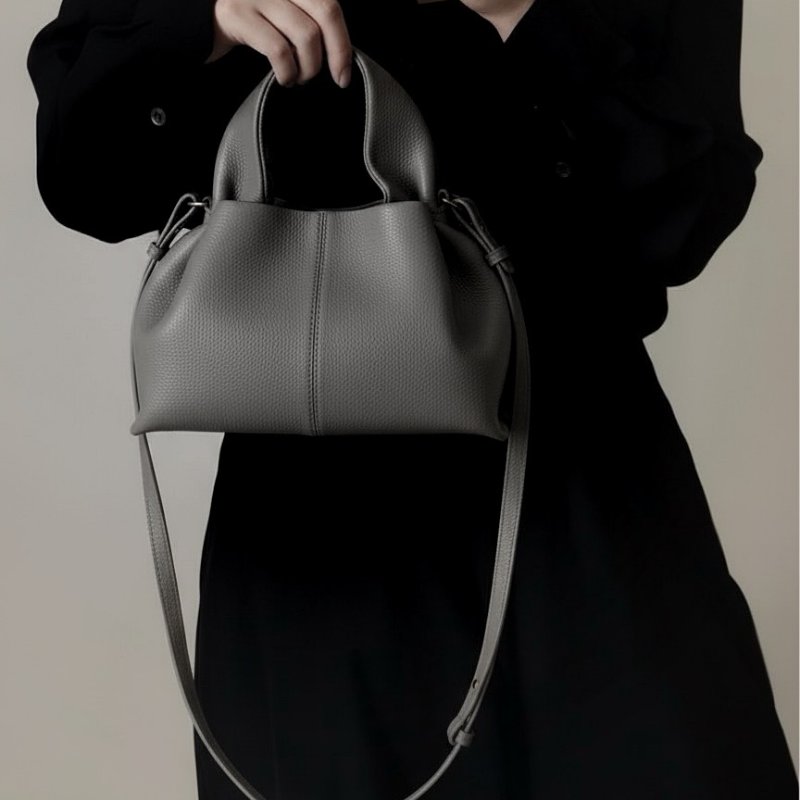 Polene NUMBER NINE MINI 岩石灰色 雲朵包-0