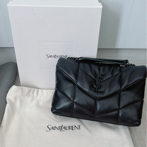 Ysl PUFFER TOY羊皮革手袋 黑鏈