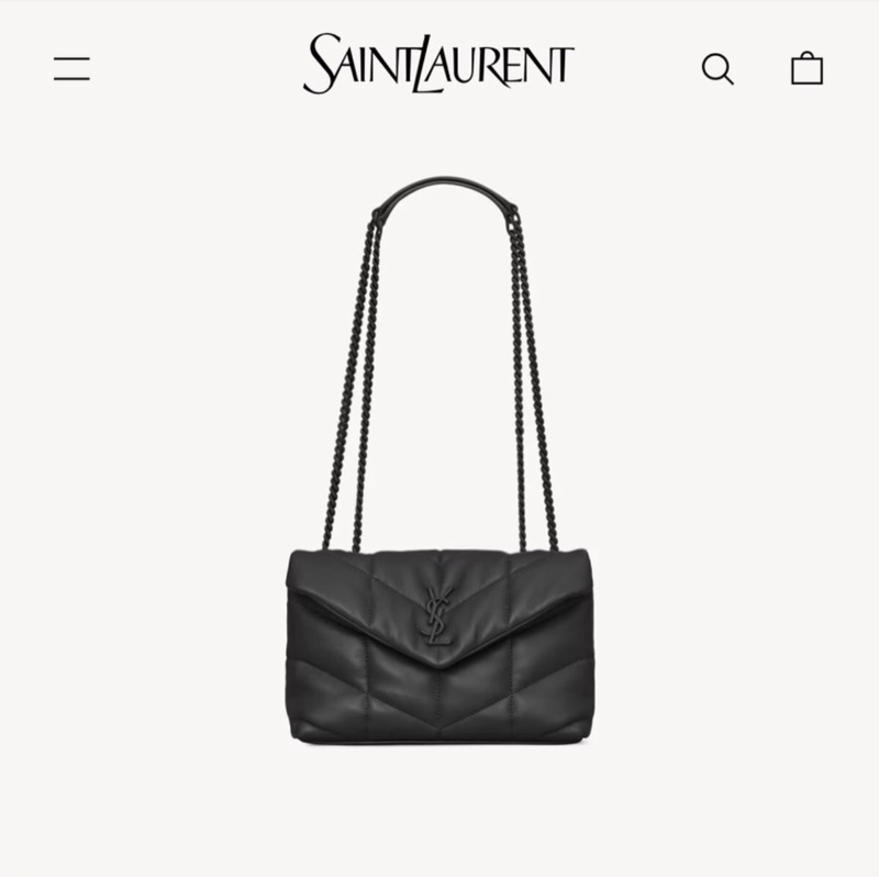 Ysl PUFFER TOY羊皮革手袋 黑鏈-5