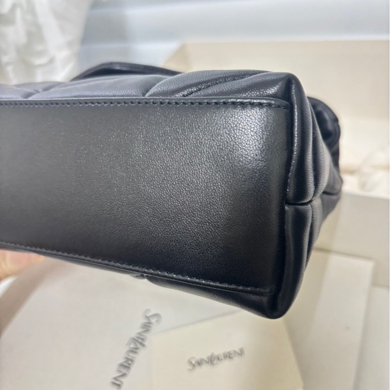 Ysl PUFFER TOY羊皮革手袋 黑鏈-10