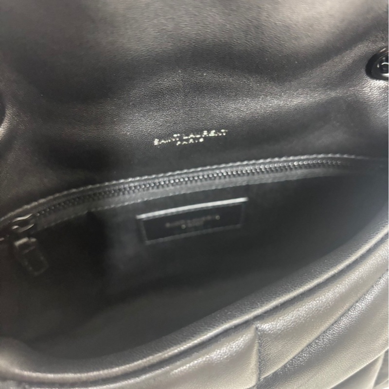 Ysl PUFFER TOY羊皮革手袋 黑鏈-12