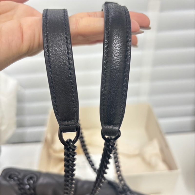 Ysl PUFFER TOY羊皮革手袋 黑鏈-14