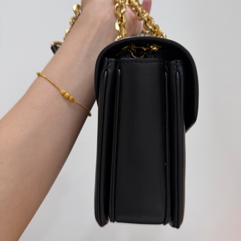 Celine C BAG 金釦 深藍 lisa同款 豆腐包 鏈條包 斜背包 手提包 側背包 肩背包-12