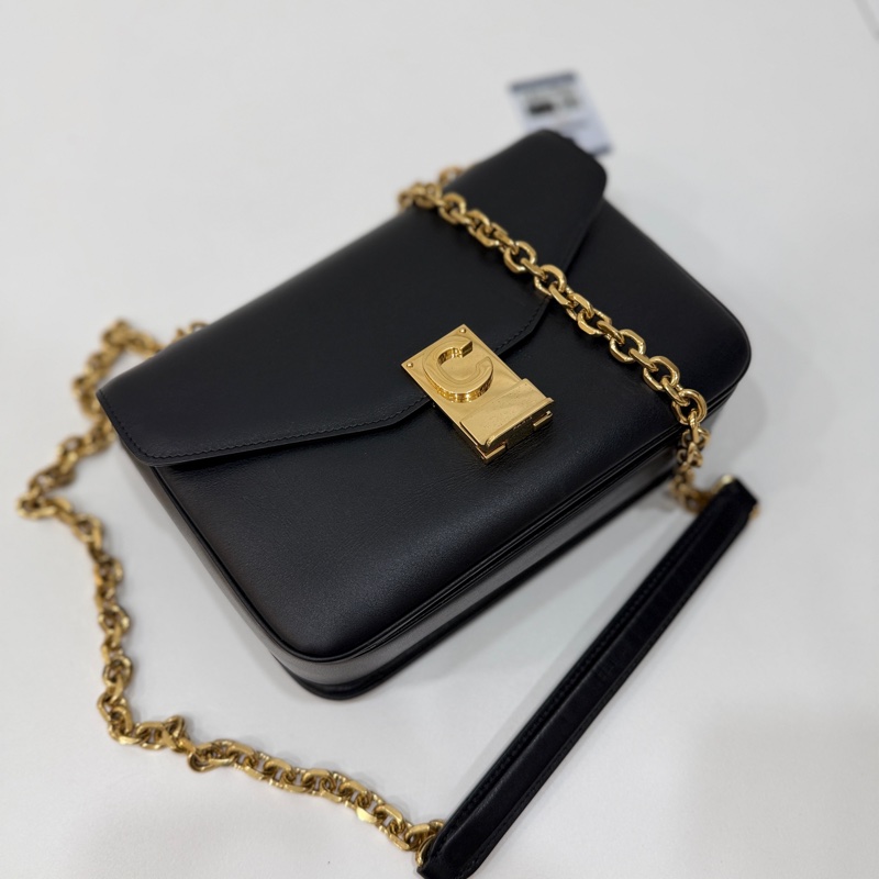 Celine C BAG 金釦 深藍 lisa同款 豆腐包 鏈條包 斜背包 手提包 側背包 肩背包-24