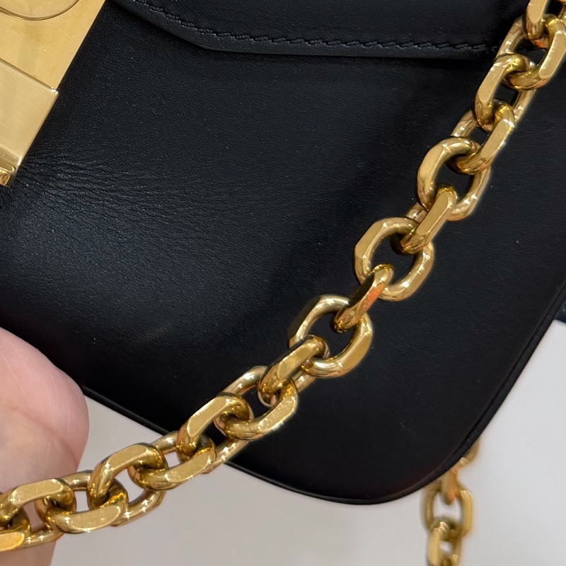 Celine C BAG 金釦 深藍 lisa同款 豆腐包 鏈條包 斜背包 手提包 側背包 肩背包-36