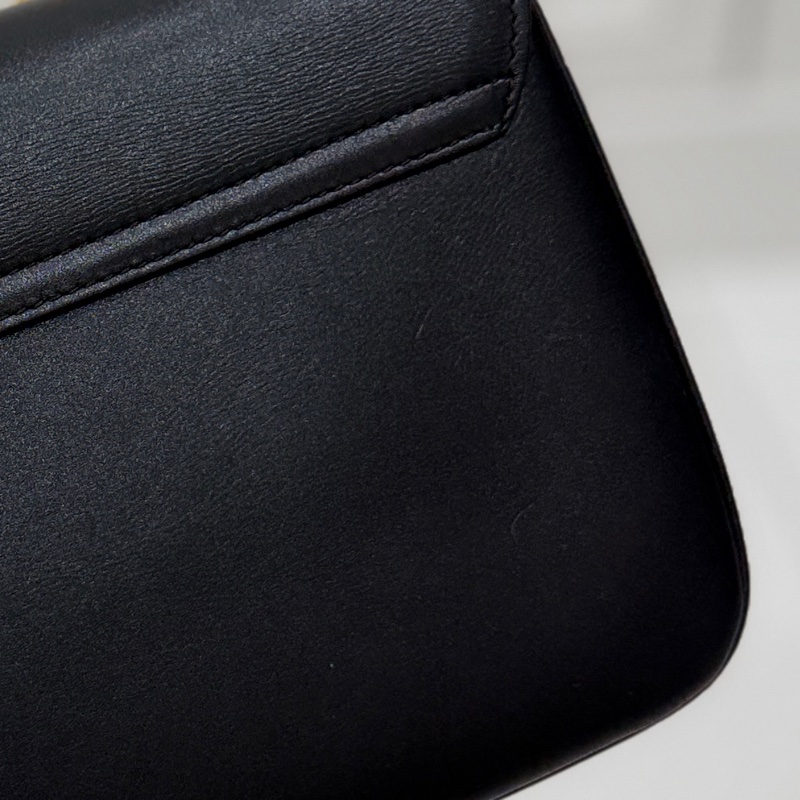 Celine C BAG 金釦 深藍 lisa同款 豆腐包 鏈條包 斜背包 手提包 側背包 肩背包-37