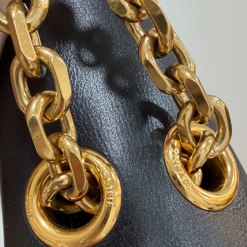 Celine C BAG 金釦 深藍 lisa同款 豆腐包 鏈條包 斜背包 手提包 側背包 肩背包-38