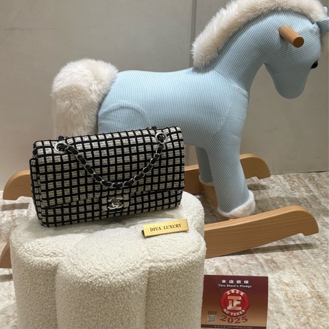 Chanel Classic Double Flap Tweed 面2014年典藏款 二手❤️‍🔥