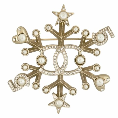 CHANEL CC 珠珠 水鑽 胸針