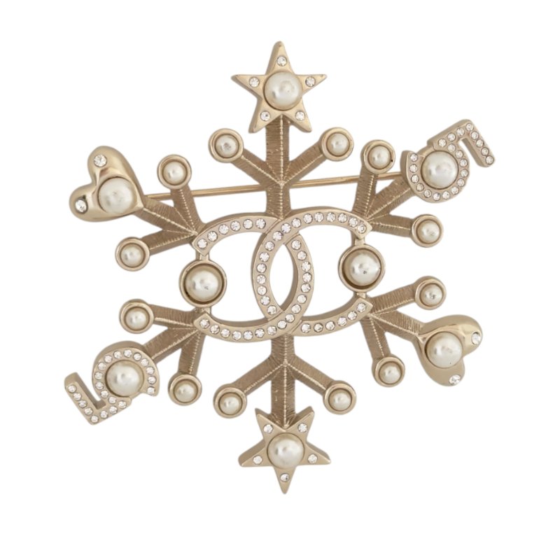 CHANEL CC 珠珠 水鑽 胸針-1