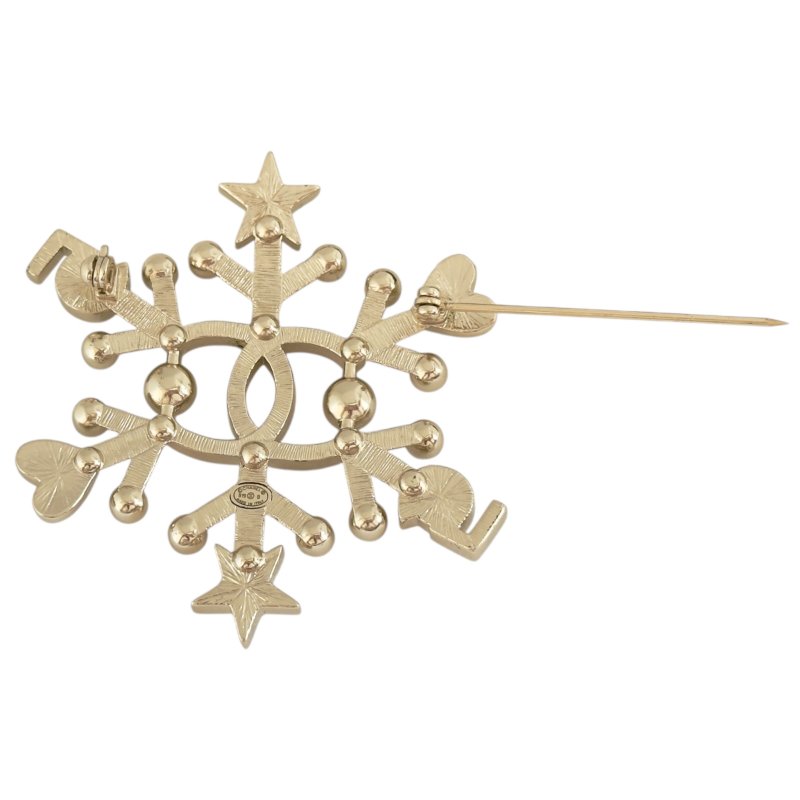 CHANEL CC 珠珠 水鑽 胸針-5